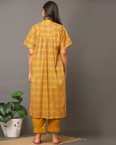 Gold Ajrakh Kurta